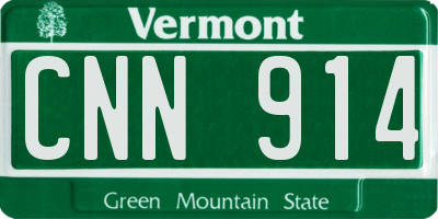 VT license plate CNN914
