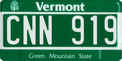 VT license plate CNN919