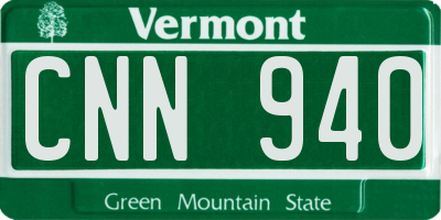 VT license plate CNN940