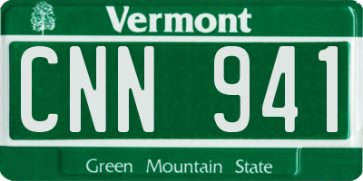 VT license plate CNN941
