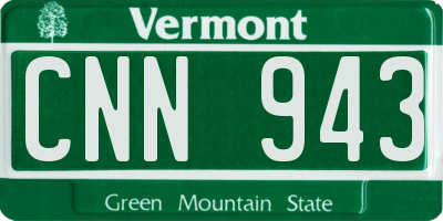 VT license plate CNN943