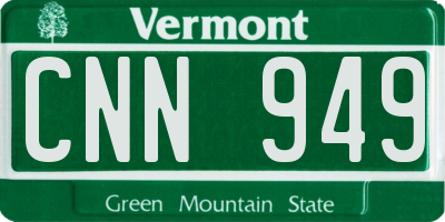 VT license plate CNN949