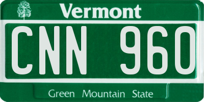 VT license plate CNN960