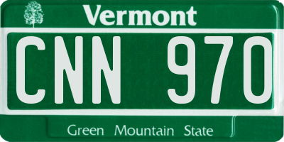 VT license plate CNN970