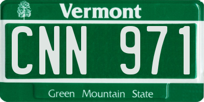 VT license plate CNN971