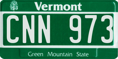 VT license plate CNN973
