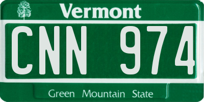 VT license plate CNN974