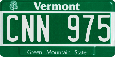 VT license plate CNN975
