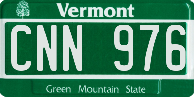 VT license plate CNN976