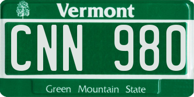 VT license plate CNN980