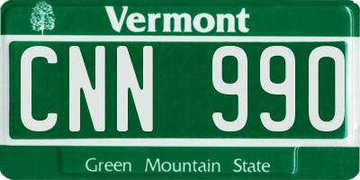VT license plate CNN990