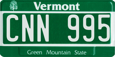 VT license plate CNN995