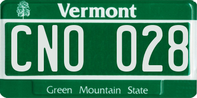 VT license plate CNO028