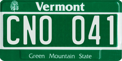 VT license plate CNO041