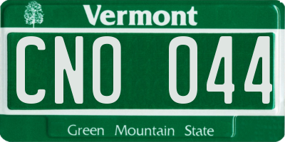VT license plate CNO044