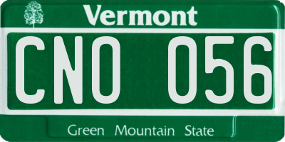 VT license plate CNO056