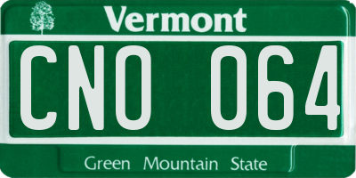 VT license plate CNO064