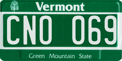 VT license plate CNO069