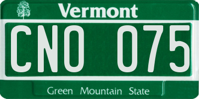 VT license plate CNO075