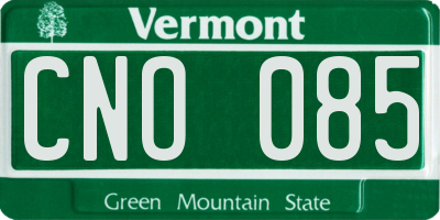 VT license plate CNO085