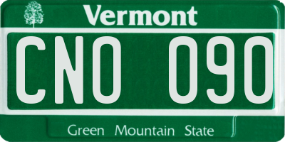 VT license plate CNO090