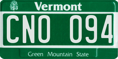 VT license plate CNO094