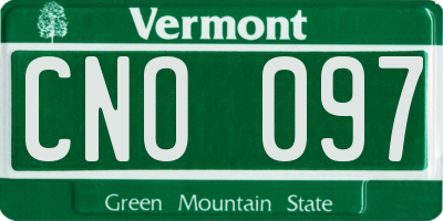 VT license plate CNO097