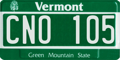 VT license plate CNO105