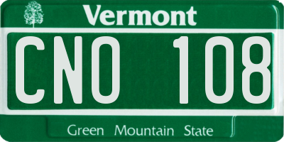 VT license plate CNO108