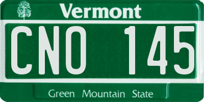 VT license plate CNO145