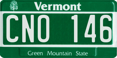 VT license plate CNO146