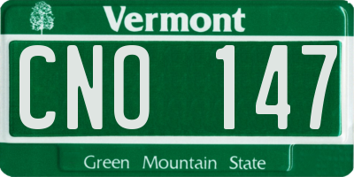 VT license plate CNO147