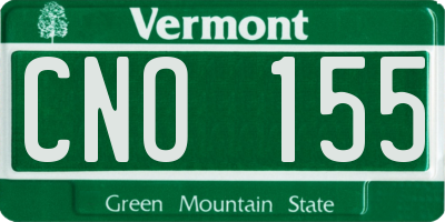 VT license plate CNO155