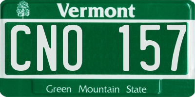 VT license plate CNO157