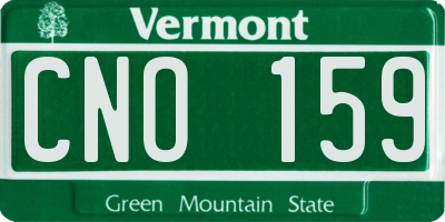 VT license plate CNO159