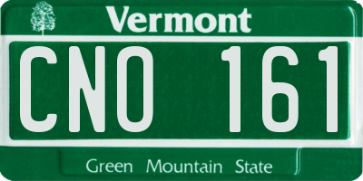 VT license plate CNO161