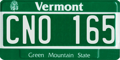 VT license plate CNO165
