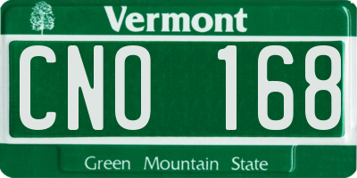 VT license plate CNO168