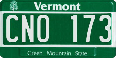 VT license plate CNO173