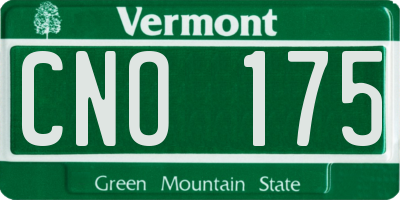 VT license plate CNO175