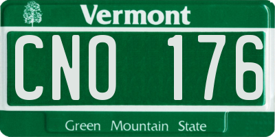 VT license plate CNO176