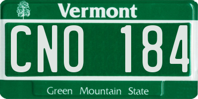 VT license plate CNO184