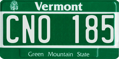 VT license plate CNO185