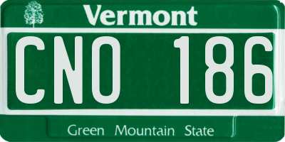 VT license plate CNO186