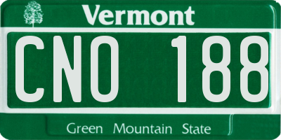 VT license plate CNO188
