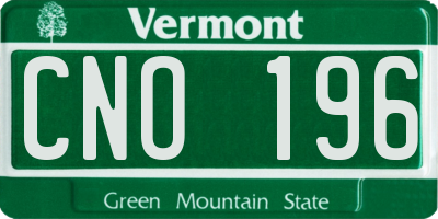 VT license plate CNO196