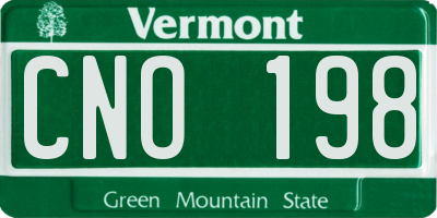 VT license plate CNO198
