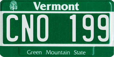 VT license plate CNO199