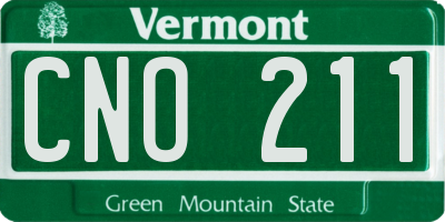 VT license plate CNO211
