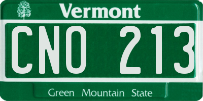 VT license plate CNO213